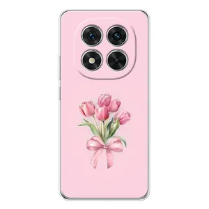 Чехол с розовым рисунком для Xiaomi Redmi Note 14 Pro Plus (Букет цветов)