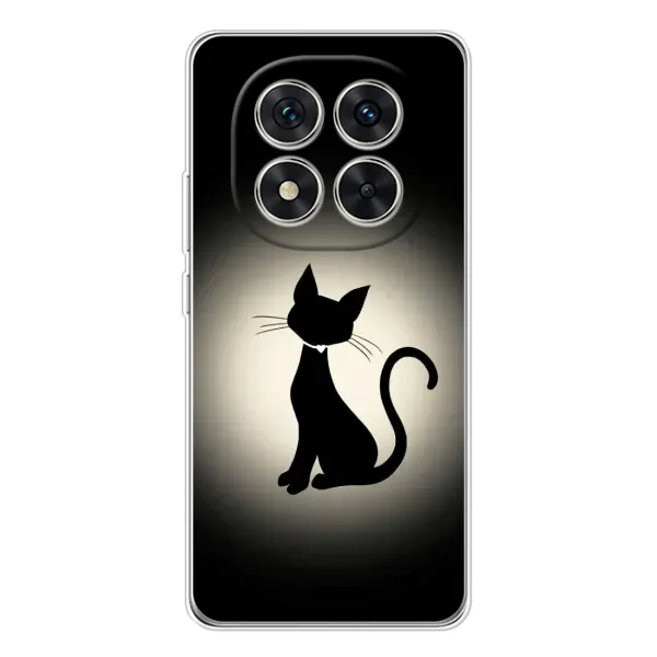 Чохол з принтом «Силует котика» для Xiaomi Redmi Note 14 Pro Plus