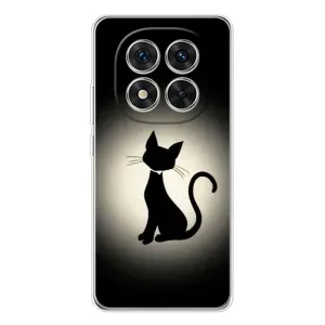 Чехол с принтом для Xiaomi Redmi Note 14 Pro (AlphaPrint) Модные коты (Силуэт котика)