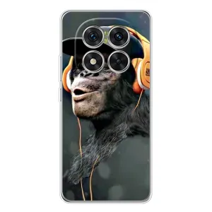 Чохол з Мавпами Xiaomi Redmi Note 14 Pro - (AlphaPrint) (В навушниках)