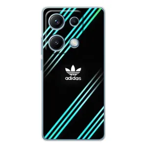 Чохли Адидас для Xiaomi Redmi Note 14S (AlphaPrint) (Адідас з полосами)