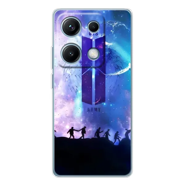Чохол з принтом «Army BTS» для Xiaomi Redmi Note 14S Чохол з принтом «Army BTS» для Xiaomi Redmi Note 14S