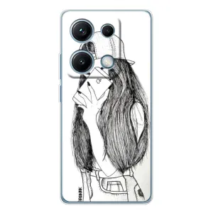 Чохол з друком для Xiaomi Redmi Note 14S - (Мода) (AlphaPrint) (Фото дівчини)