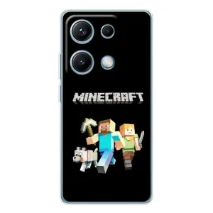 Чехол Майнкрафт на Xiaomi Redmi Note 14S (AlphaPrint) Minecraft (герои Minecraft)