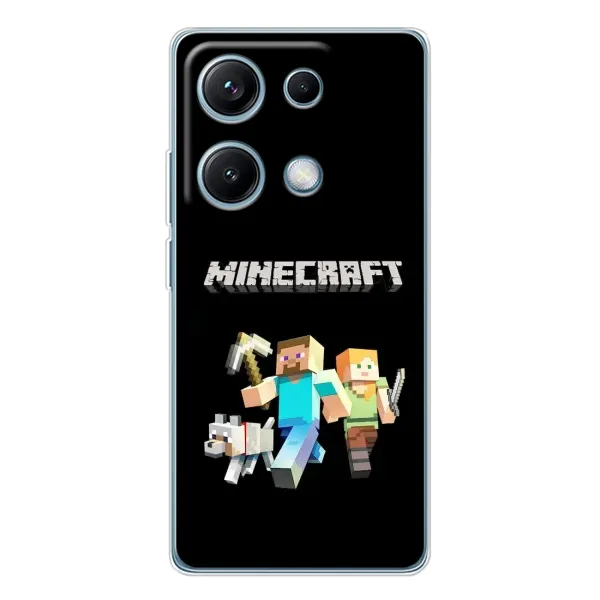 Чехол с принтом «герои Minecraft» для Xiaomi Redmi Note 14S