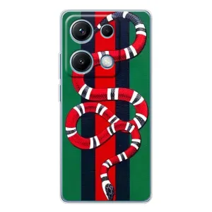 Чохли GUCCI для Редмі Нот 14С (AlphaPrint) (Gucci змія)