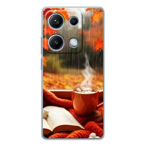 Чохол з унікальним дизайном 'Осінь з кавою' для Xiaomi Redmi Note 14S (Кава і дощ)