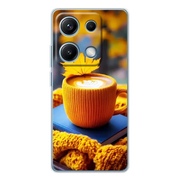 Чехол с принтом «Кофе на желтом пледе» для Xiaomi Redmi Note 14S