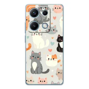 Чехол с рисунком кот на Xiaomi Redmi Note 14S (Коллаж котов)