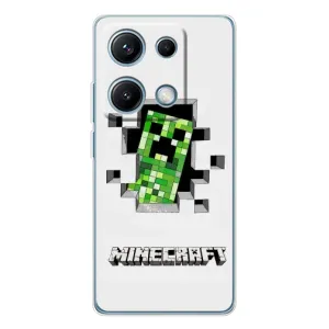 Чехол Майнкрафт на Xiaomi Redmi Note 14S (AlphaPrint) Minecraft (крипер Майнкрафт)