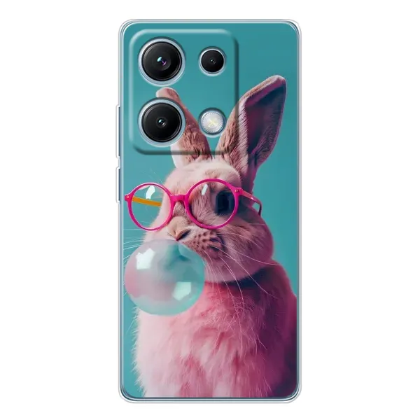 Чехол с принтом «Кролик в очках» для Xiaomi Redmi Note 14S Чехол с принтом «Кролик в очках» для Xiaomi Redmi Note 14S