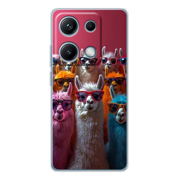 Чехол с принтом «Ламы в очках» для Xiaomi Redmi Note 14S Чехол с принтом «Ламы в очках» для Xiaomi Redmi Note 14S