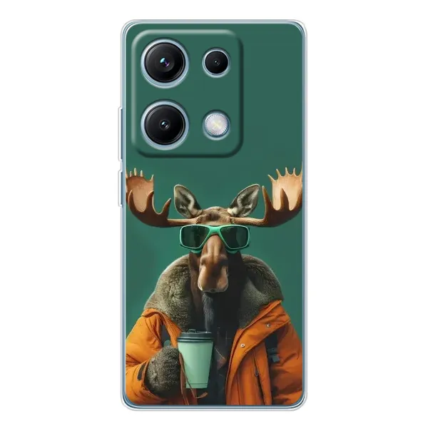 Чехол с принтом «Лось с кофе» для Xiaomi Redmi Note 14S Чехол с принтом «Лось с кофе» для Xiaomi Redmi Note 14S