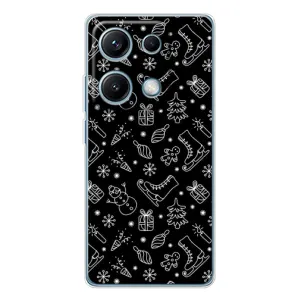 Новорічні, Святкові Чохли для Xiaomi Redmi Note 14S - 2024 год (Новорічний фон)