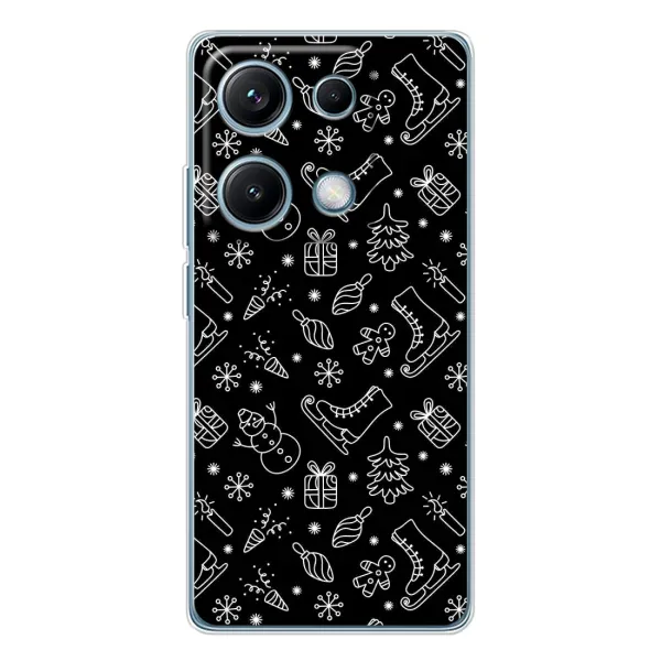 Чехол с принтом «Новогодний фон» для Xiaomi Redmi Note 14S Чехол с принтом «Новогодний фон» для Xiaomi Redmi Note 14S