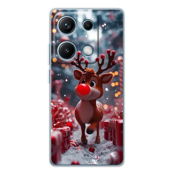 Чохол з принтом «Олень серед подарунків» для Xiaomi Redmi Note 14S