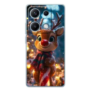 Яскравий чохол для Xiaomi Redmi Note 14S з Зимові Оленята (Олень з шарфом)