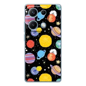 Чохол з принтом «Намальовані планети» для Xiaomi Redmi Note 14S