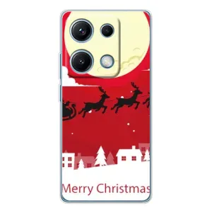 Рождественские Чехлы для Xiaomi Redmi Note 14S (VPrint) (Санта с оленями)