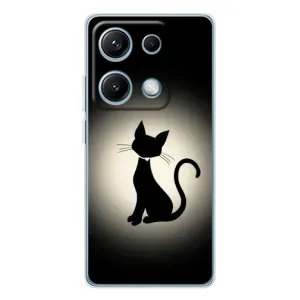 Чехол с принтом для Xiaomi Redmi Note 14S (AlphaPrint) Модные коты (Силуэт котика)