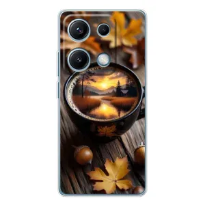 Чохол з унікальним дизайном 'Осінь з кавою' для Xiaomi Redmi Note 14S (Темна кава)