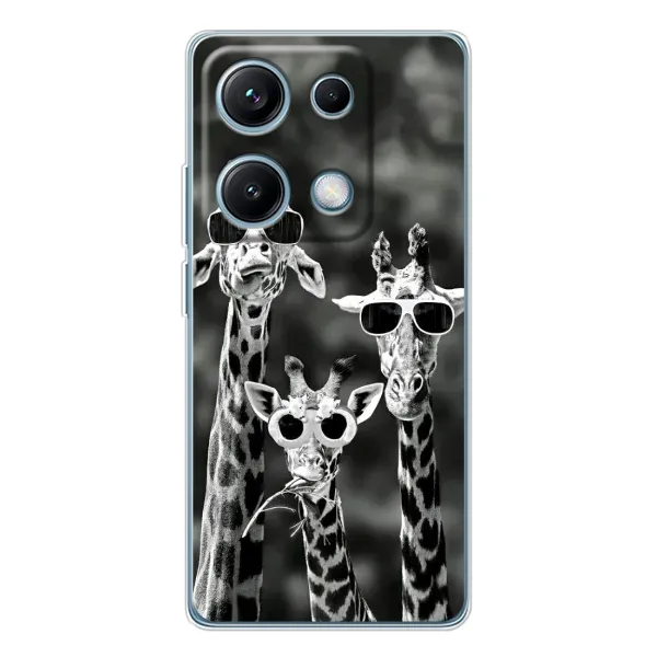 Чохол з принтом «Жирафи в окулярах» для Xiaomi Redmi Note 14S