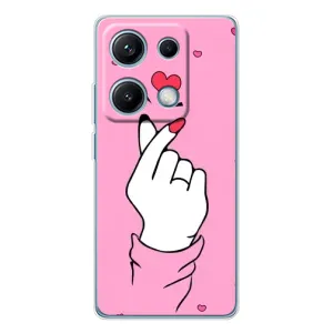 Чохол з принтом для Xiaomi Redmi Note 14S (AlphaPrint - Знак сердечка) (Знак Love)