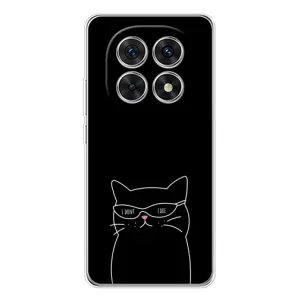 Чехол с рисунком кот на Xiaomi Redmi Note 15 5G (Равнодушный кот)