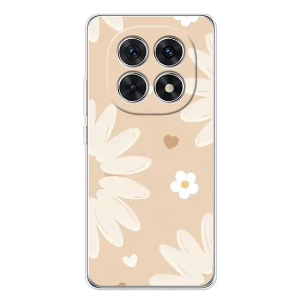 Чохол з принтом «Бежеві квіти» для Xiaomi Redmi Note 15 5G