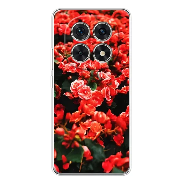 Чехол с принтом «Цветы красные» для Xiaomi Redmi Note 15 5G Чехол с принтом «Цветы красные» для Xiaomi Redmi Note 15 5G