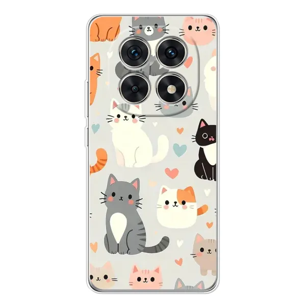 Чехол с принтом «Коллаж котов» для Xiaomi Redmi Note 15 5G Чехол с принтом «Коллаж котов» для Xiaomi Redmi Note 15 5G