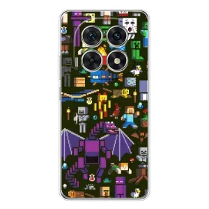 Чехол Майнкрафт на Xiaomi Redmi Note 15 5G (AlphaPrint) Minecraft (Коллаж Майнкрафт)
