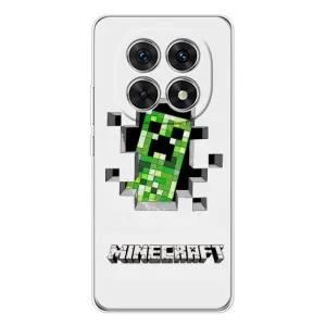 Чехол Майнкрафт на Xiaomi Redmi Note 15 5G (AlphaPrint) Minecraft (крипер Майнкрафт)