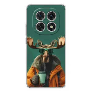 Чохол з принтом стильні тварини для Шьомуі Мі Redmi Ноте 15 5G (Лось з кавою)