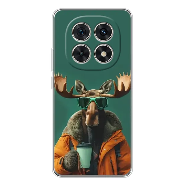 Чехол с принтом «Лось с кофе» для Xiaomi Redmi Note 15 5G Чехол с принтом «Лось с кофе» для Xiaomi Redmi Note 15 5G