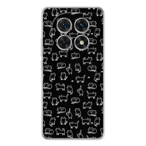 Чехол с принтом для Xiaomi Redmi Note 15 5G (AlphaPrint) Модные коты (Меленькие котики)