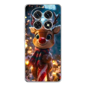 Яркий чехол для Xiaomi Redmi Note 15 5G с Зимними Оленятами (Олень с шарфом)