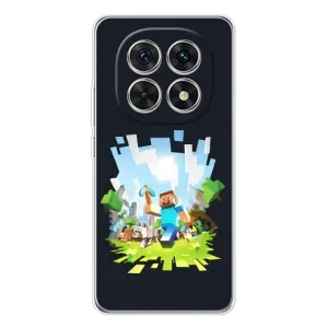 Чехол Майнкрафт на Xiaomi Redmi Note 15 5G (AlphaPrint) Minecraft (персонажи Minecraft)