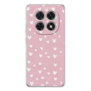 Чохол з розовим принтом для Xiaomi Redmi Note 15 5G (Сердечки на рожевому)