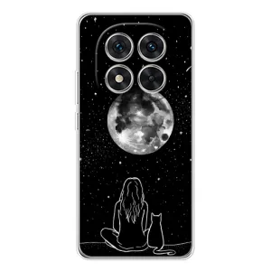 Чехол с рисунком кот на Xiaomi Redmi Note 15 Pro Plus (Девушка с котом)