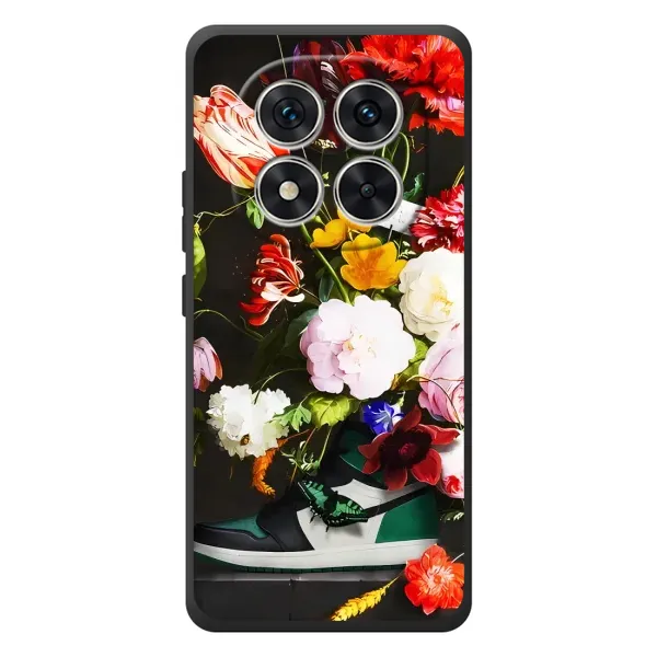 Чохол з принтом «Nike цветы» для Xiaomi Redmi Note 15 Pro