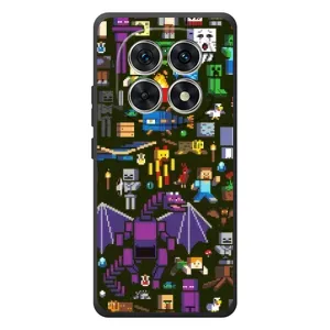 Чехол Майнкрафт на Xiaomi Redmi Note 15 (AlphaPrint) Minecraft (Коллаж Майнкрафт)