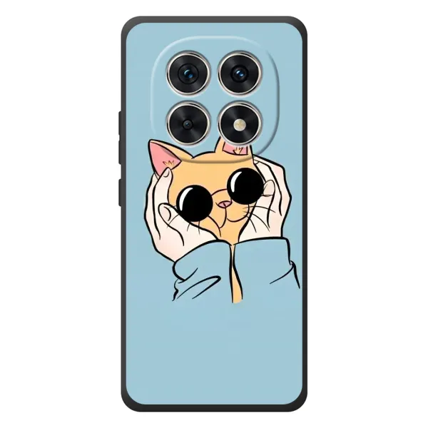 Чехол с принтом «Котик в очках» для Xiaomi Redmi Note 15