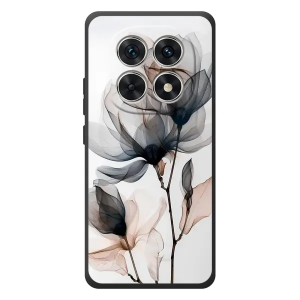 Чехол с принтом «Цветы на белом» для Xiaomi Redmi Note 15