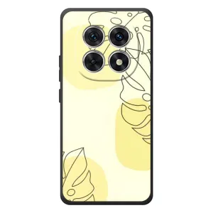 Силиконовый чехол с принтом в цветах на Xiaomi Redmi Note 15 (Желтая монстера арт)