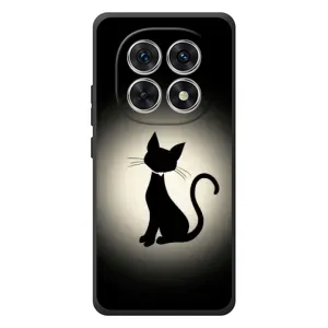 Чехол с принтом для Xiaomi Redmi Note 15 (AlphaPrint) Модные коты (Силуэт котика)