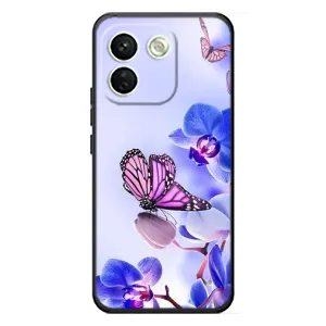 Чехлы с Цветами для Xiaomi Redmi Note 17 Pro Max (VPrint) (Бабочка на цветочке)