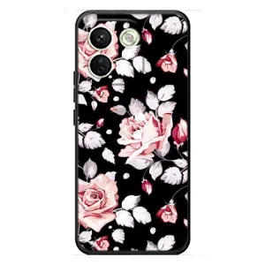 Чехлы с Цветами для Xiaomi Redmi Note 17 Pro Max (VPrint) (Цветочки на черном)
