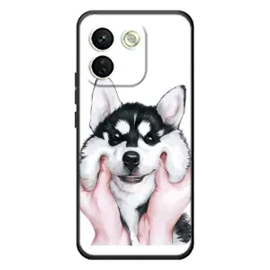 Чехлы с собаками для Xiaomi Redmi Note 17 Pro Max (VPrint) (Довольный Хаски)
