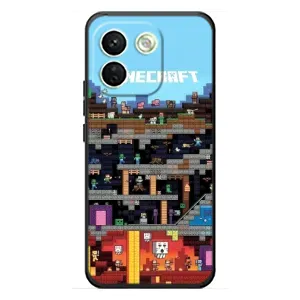 Чехол Майнкрафт на Xiaomi Redmi Note 17 Pro Max (AlphaPrint) Minecraft (фон Minecraft)